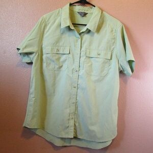 Eddie Bauer Light Green Casual Button Down Shirt